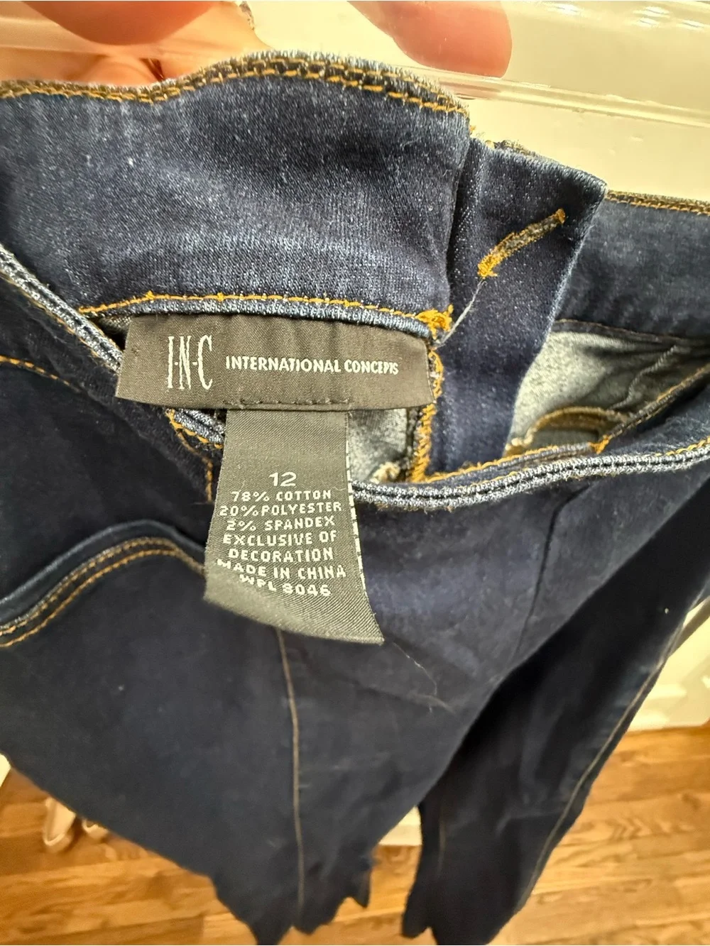INC International Concepts Dark Blue Flare Jeans
